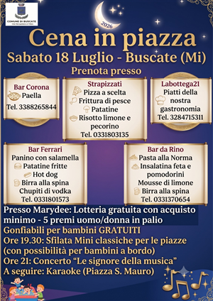 Cena in piazza
