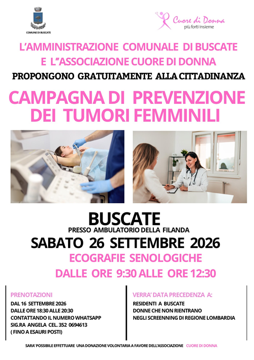 Campagna di prevenzione dei tumori femminili