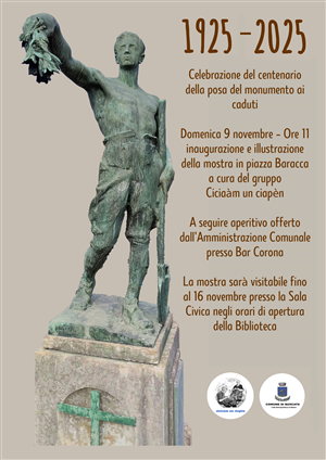 1925 - 2025: Celebrazione del Centenario della posa del monumento ai caduti